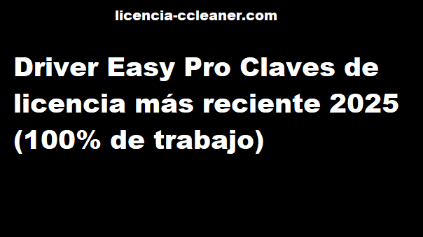 Claves de licencia de Driver Easy Pro