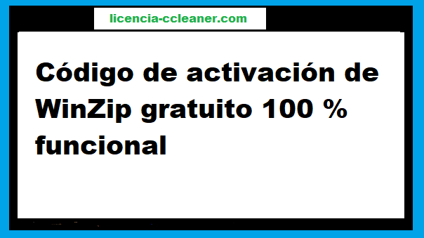 Código de activación de WinZip