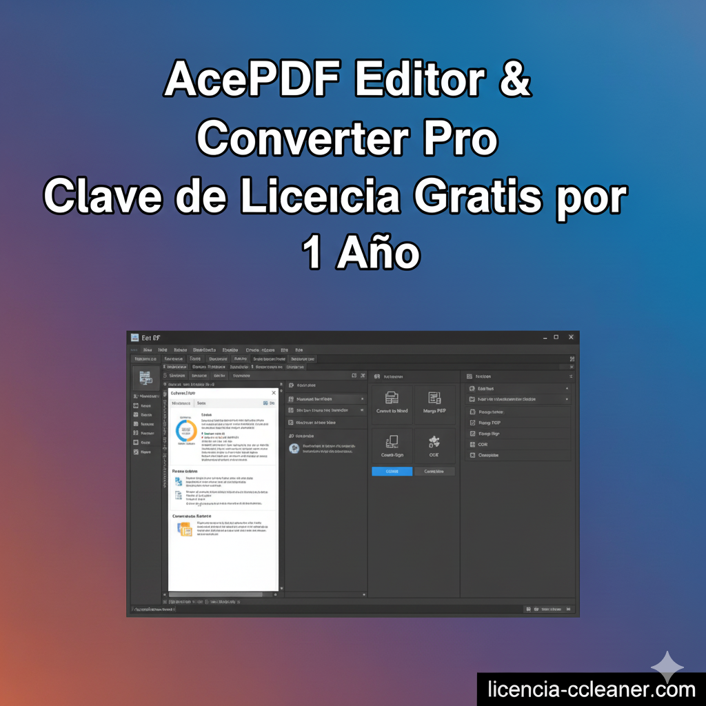 AcePDF Editor & Converter Pro Clave de Licencia Gratis por 1 Año